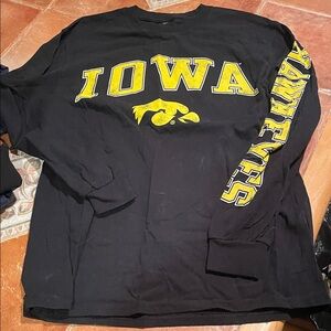 Black Iowa Hawkeyes Long Sleeve Shirt